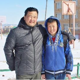 Sandag and son, Mongolia