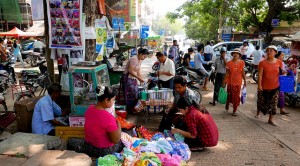 Marketplace in Yangon 
